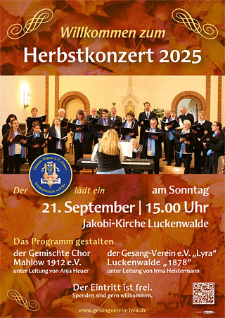 Gesangverein Lyra - Herbstkonzert 2025