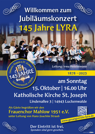 Gesangverein Lyra - Jubiläumskonzert 2023